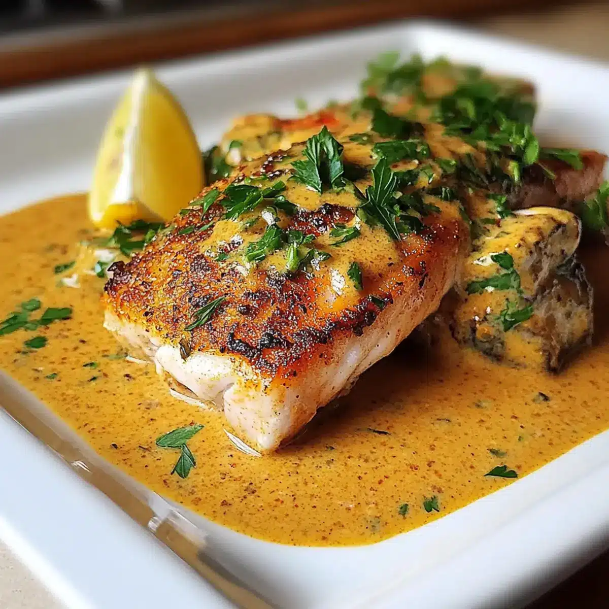 Easy Red Snapper with Creamy Creole Sauce