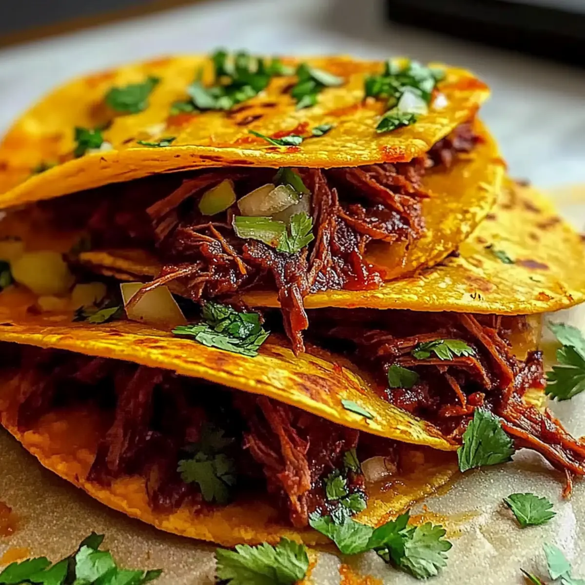 Slow Cooked Birria Tacos