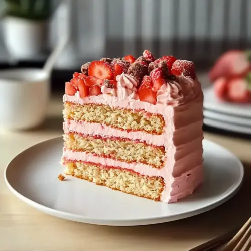 Strawberry Crunch Cake