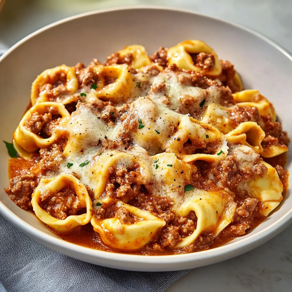 Cheesy Beef Tortellini