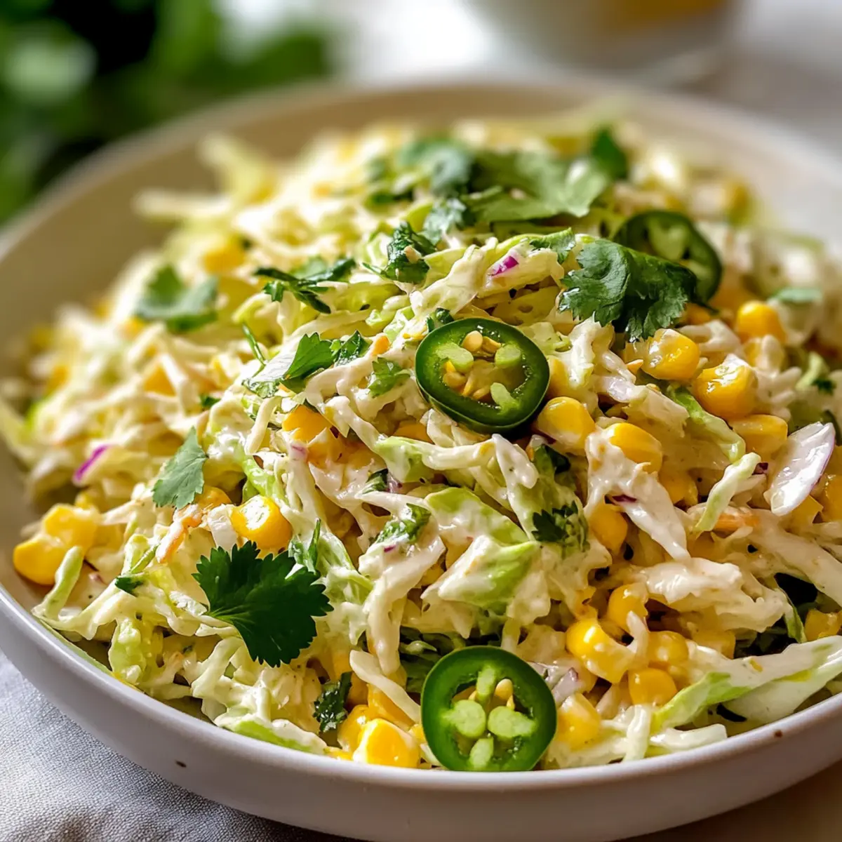 Spicy Jalapeno Corn Coleslaw