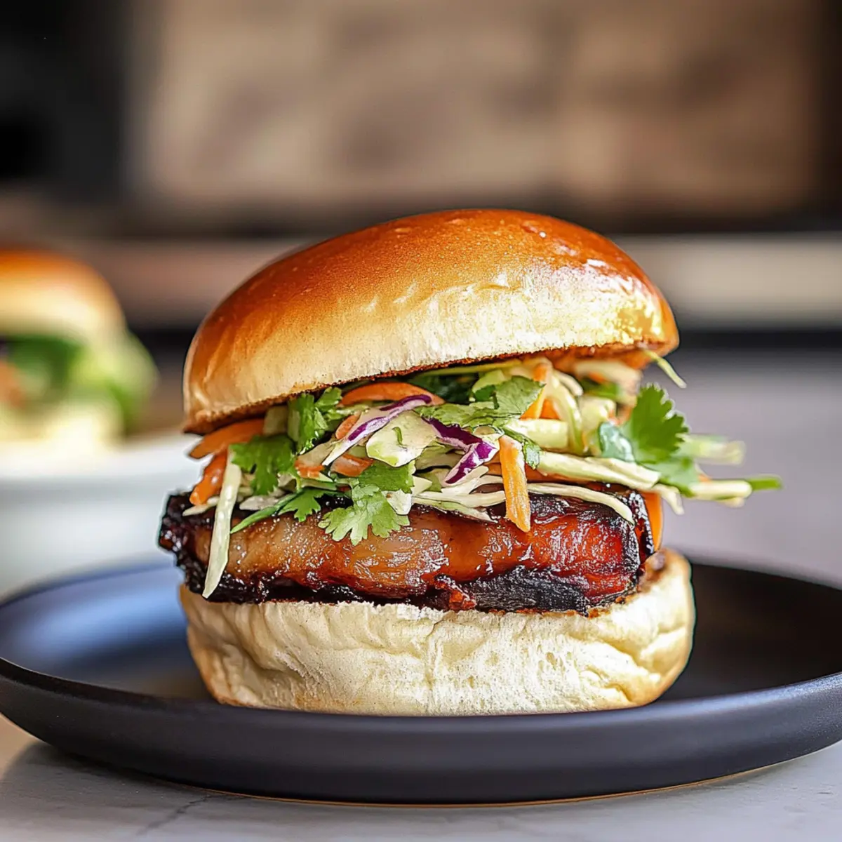 Braised Pork Belly Sliders with Asian Slaw