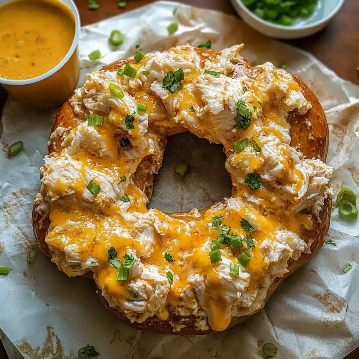 Cheesy Maryland-Style Crab Pretzel