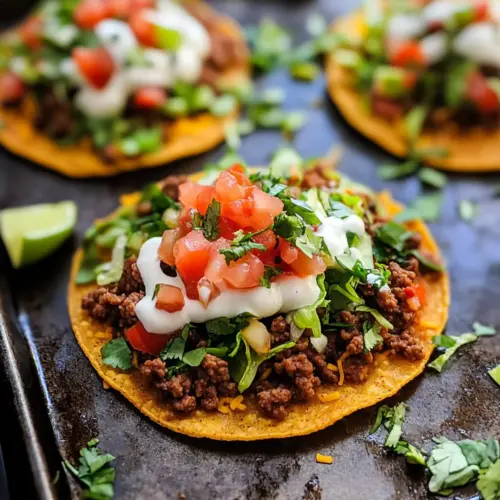 Easy Ground Beef Tostadas