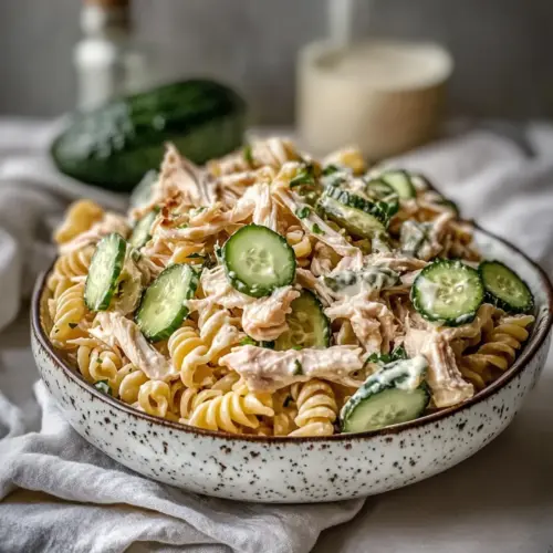 Rotisserie Chicken Cucumber Pasta Salad