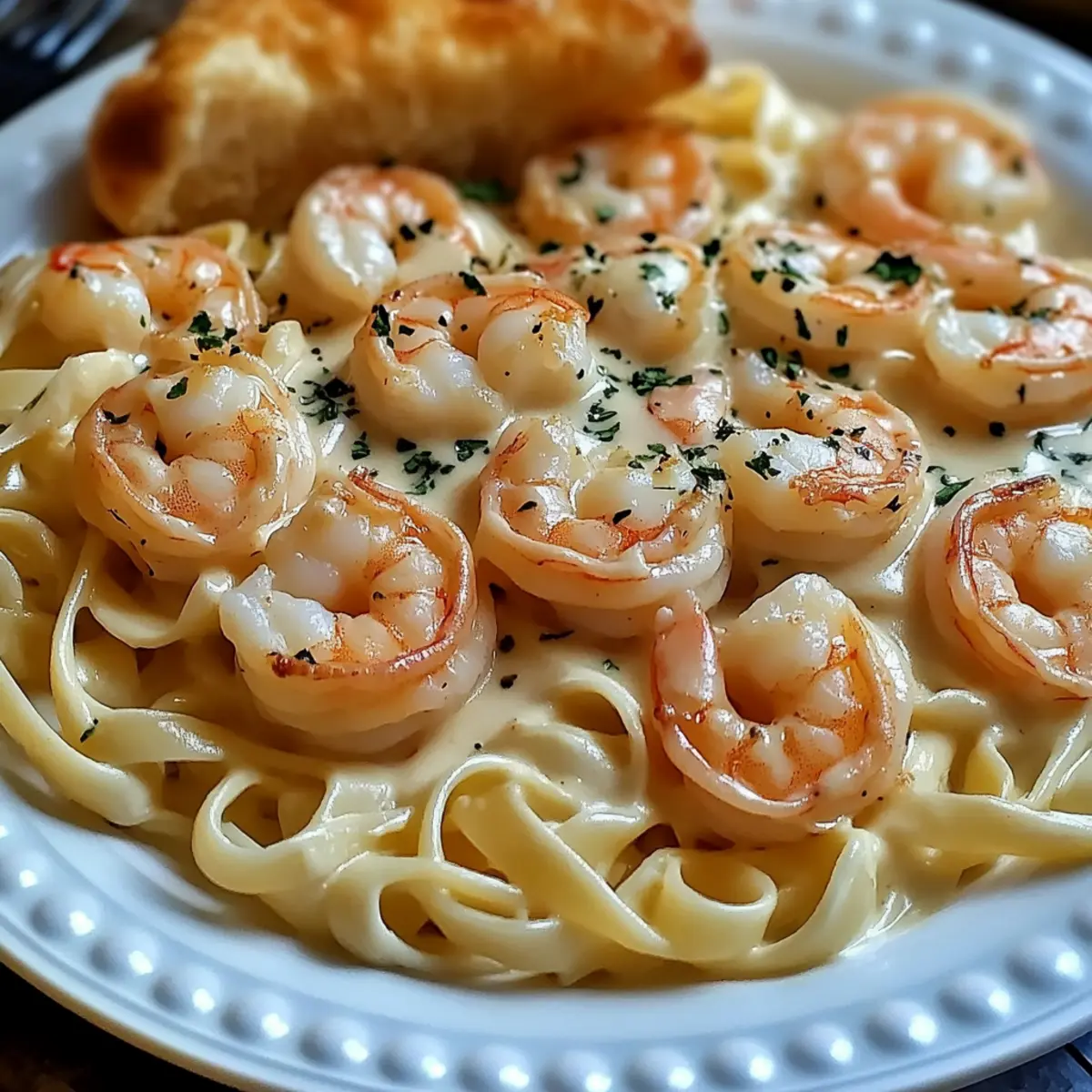 Creamy Olive Garden Shrimp Alfredo