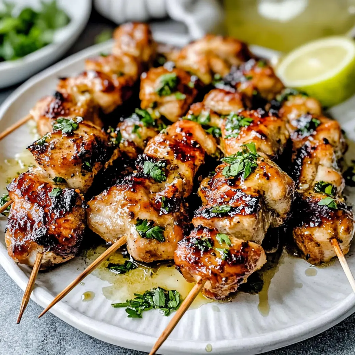 Honey Garlic Chicken Skewers