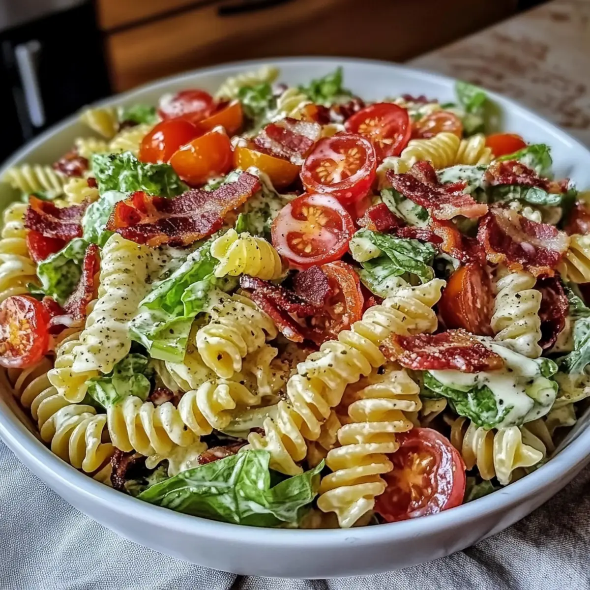 4th of July Creamy BLT Pasta Salad