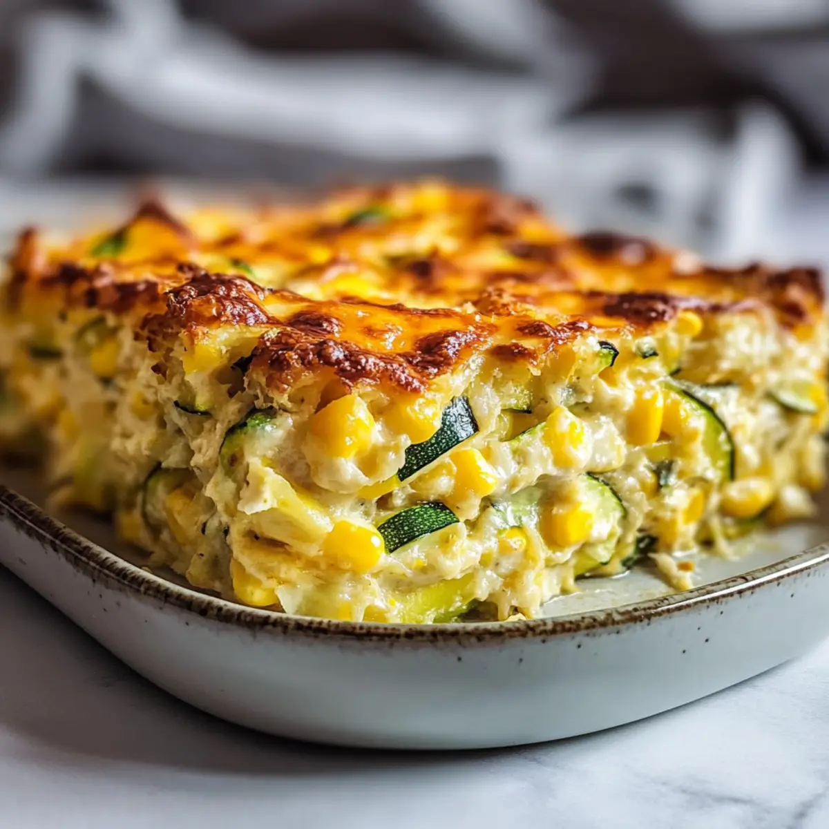 Cheesy Zucchini And Corn Casserole