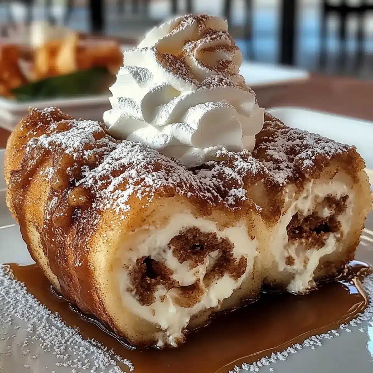 Cinnamon Roll Cheesecake Chimichanga