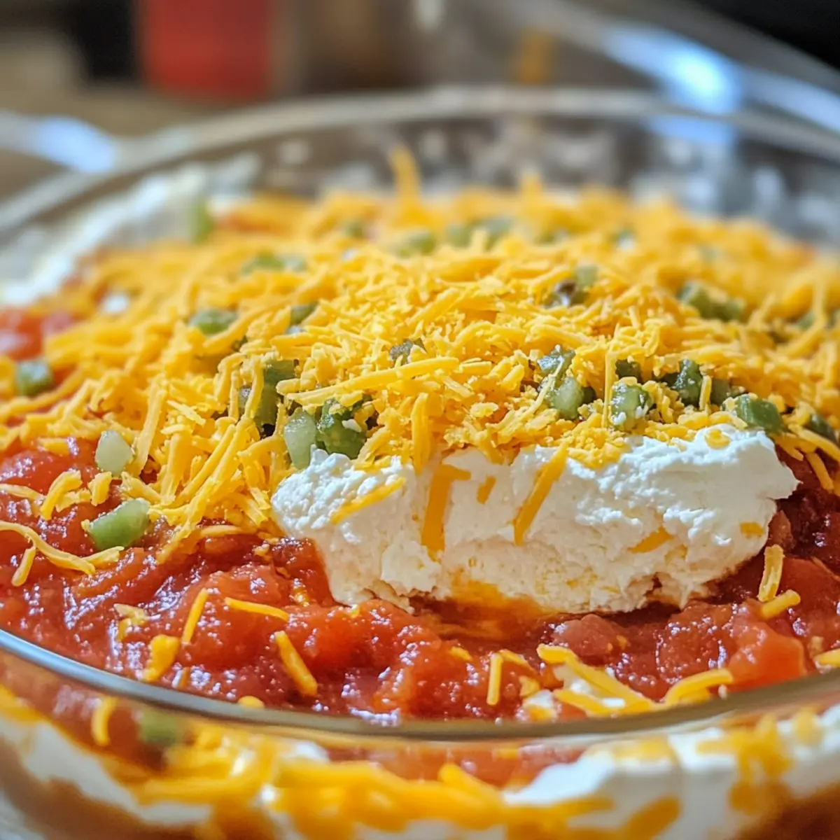 Layered Cream Cheese and Salsa Dip