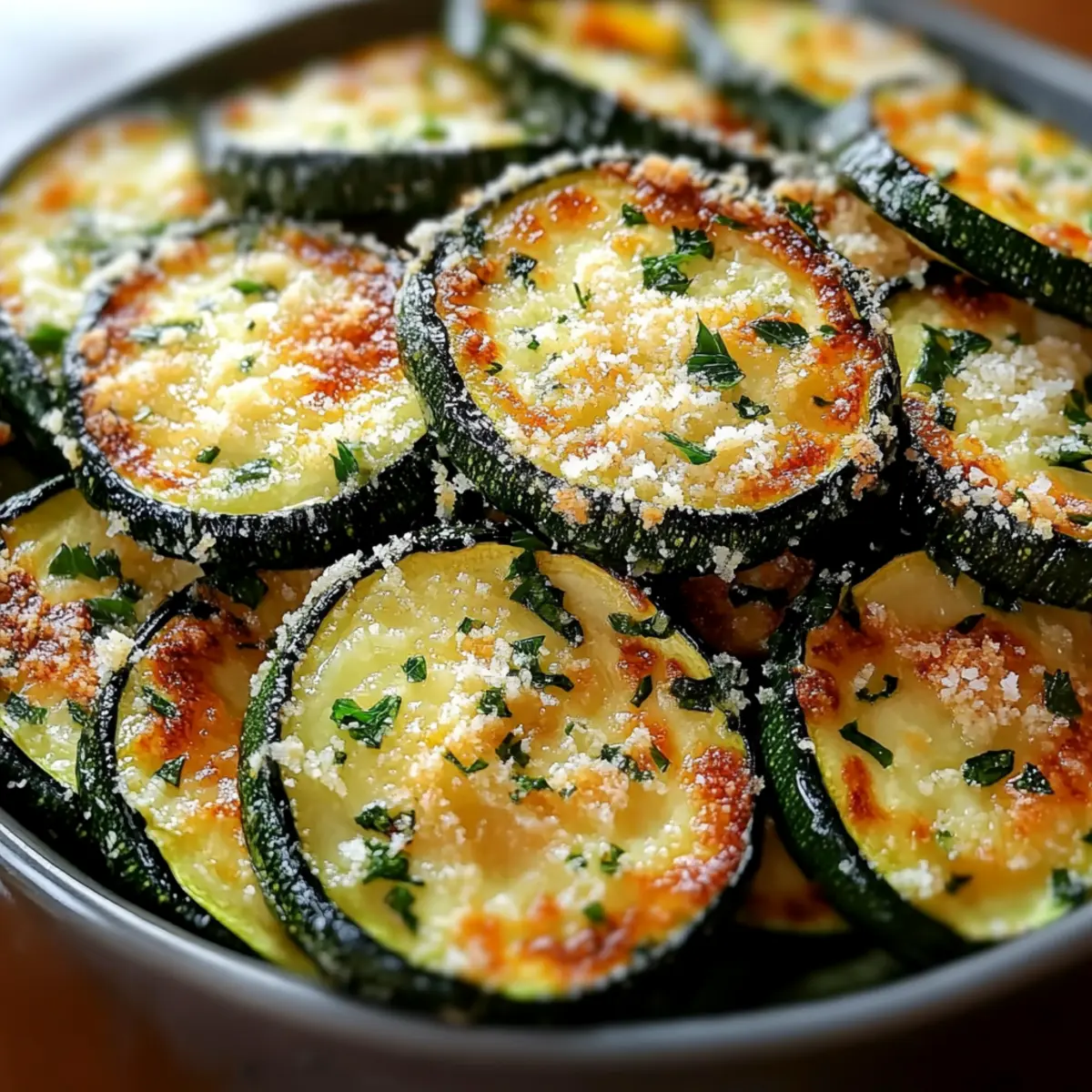 Crunchy Garlic Parmesan Roasted Zucchini