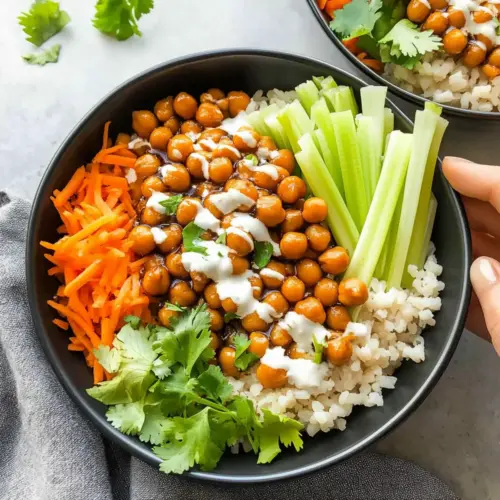 Hot Honey Chickpea Bowls