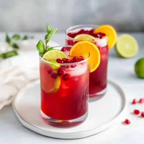 Sparkling Citrus Pomegranate Mocktail