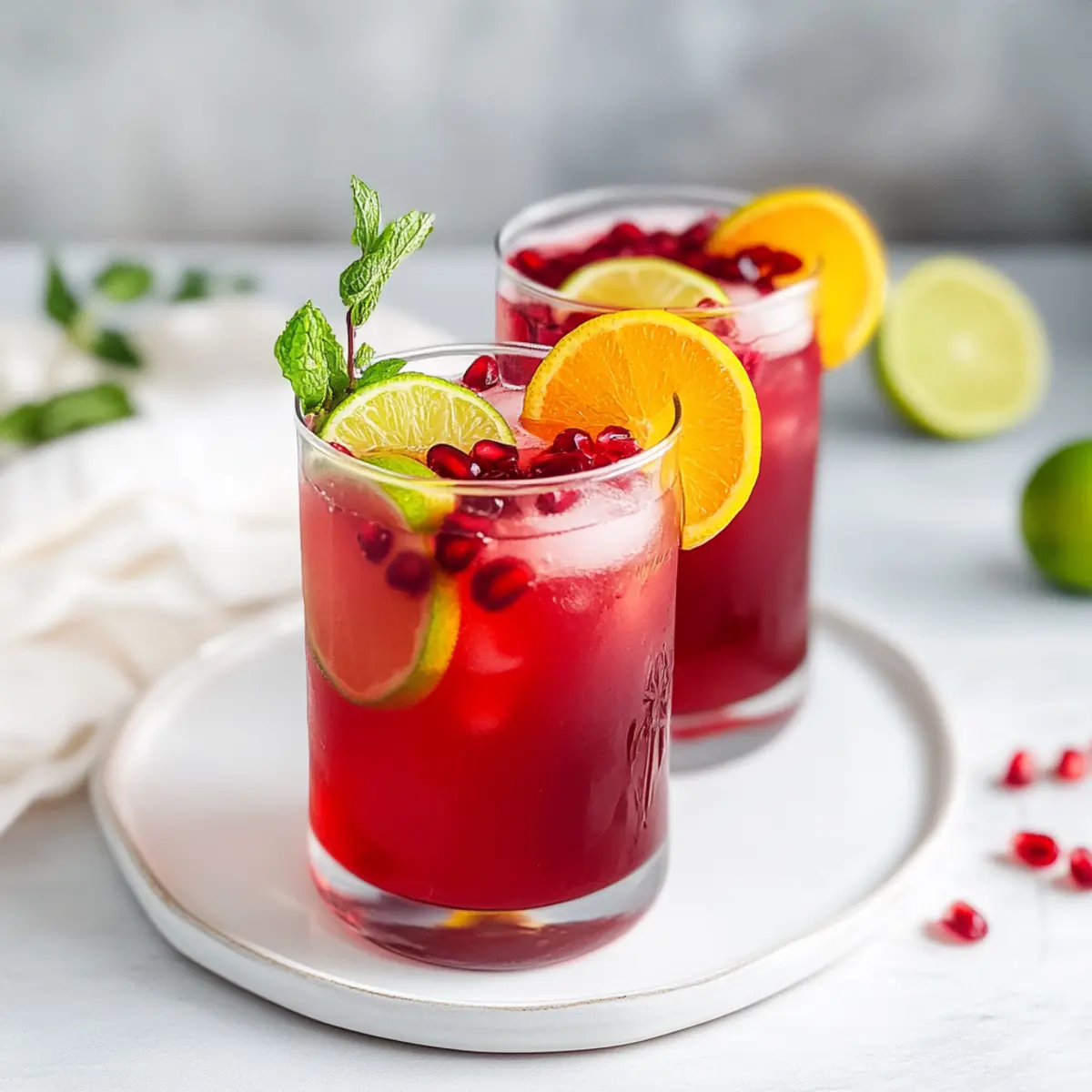 Sparkling Citrus Pomegranate Mocktail