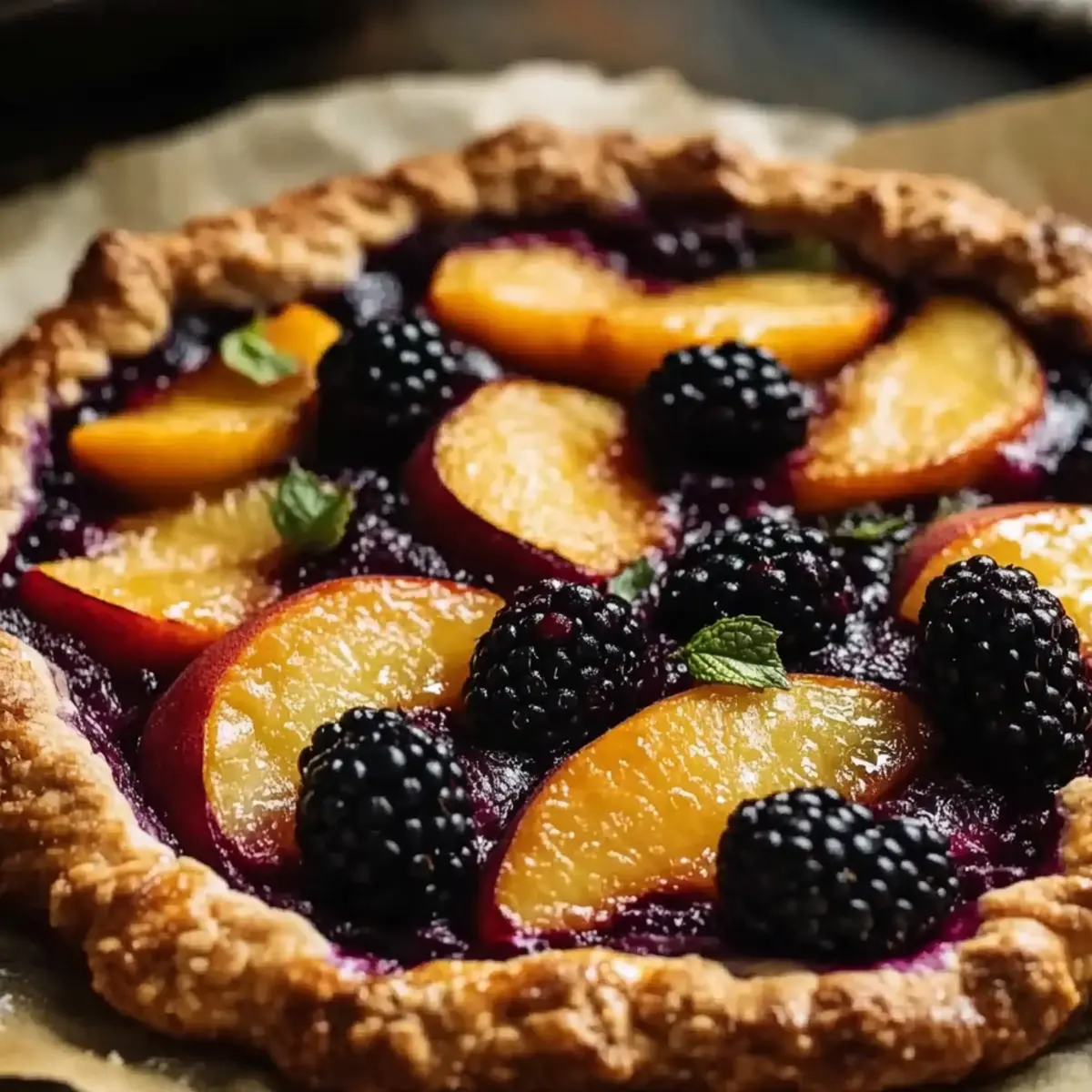 Peach and Blackberry Galette Recipe