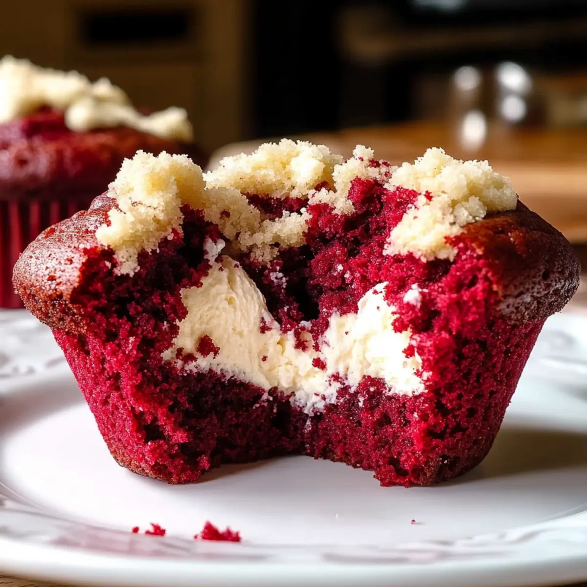 Red Velvet Muffins with Cream Cheese Filling