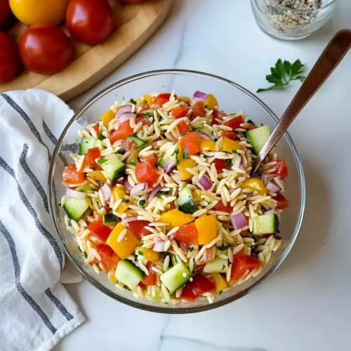 Rainbow Orzo Salad