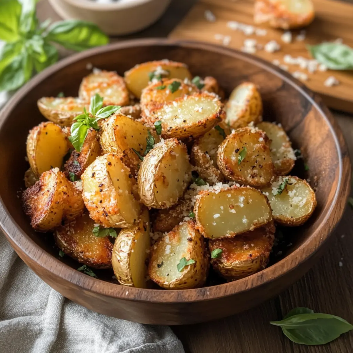 Crispy Parmesan Crusted Potatoes