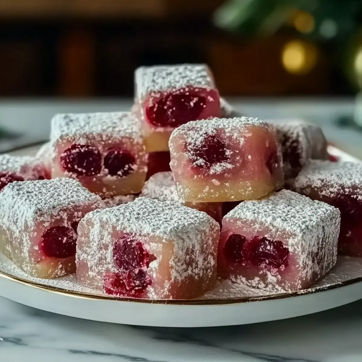 Cranberry-Rose Turkish Delight