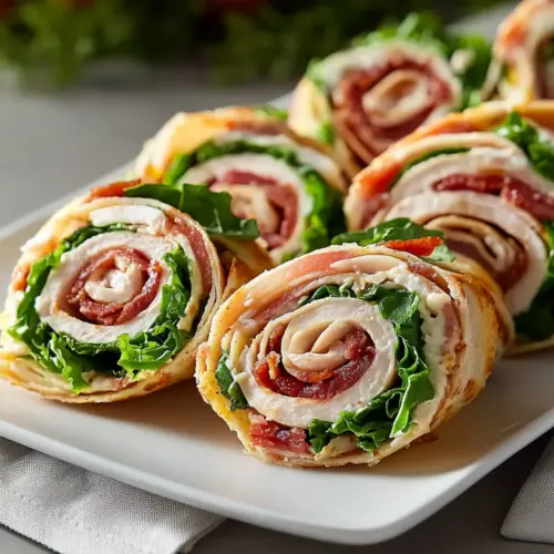 Turkey Club Pinwheel Wraps