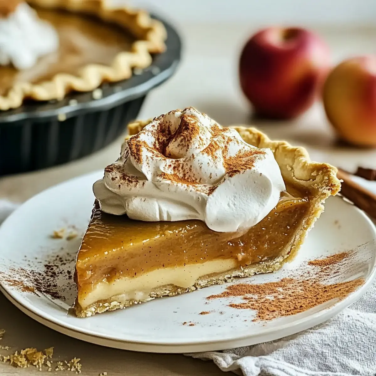 Apple Butter Pie with Cinnamon Whipped Cream
