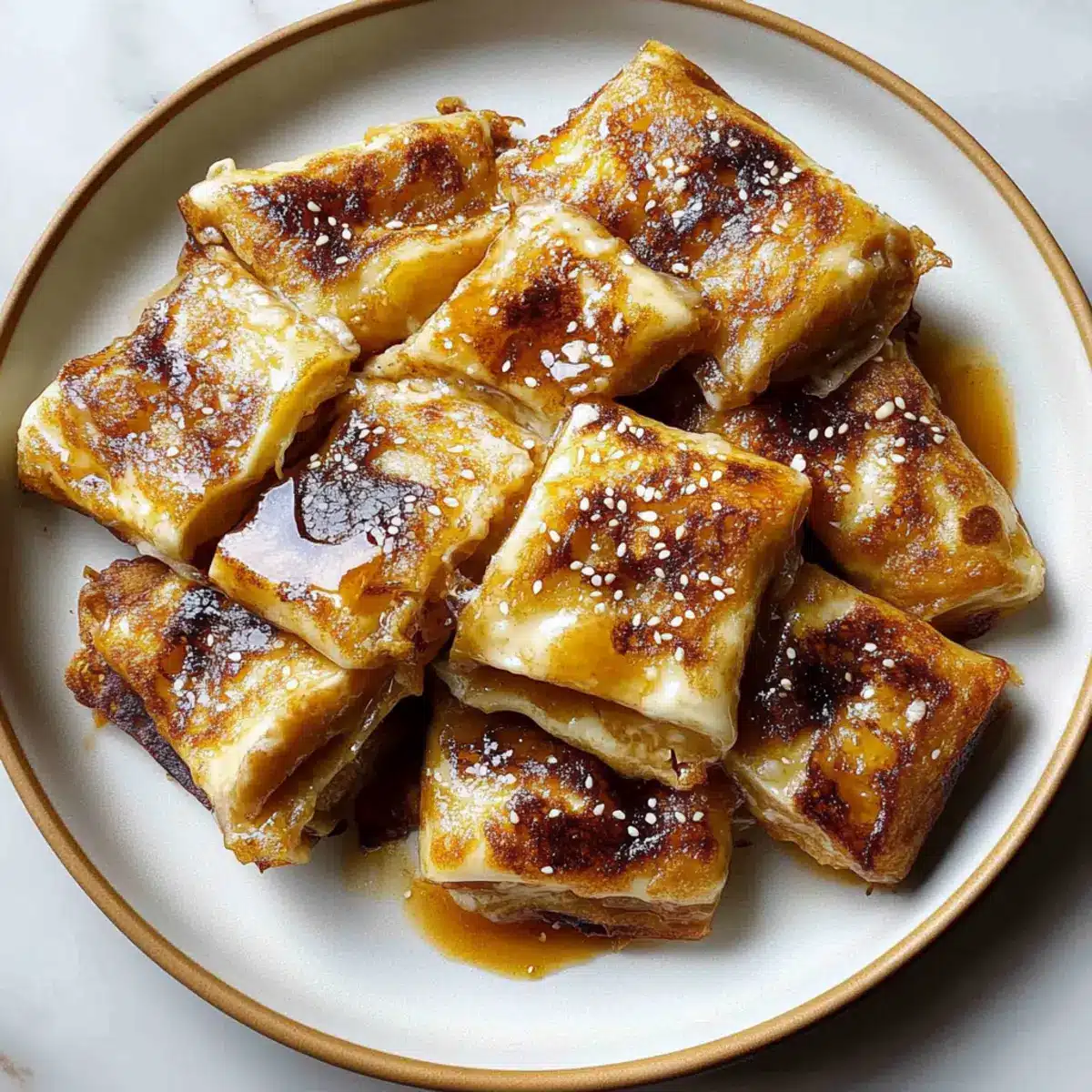Crispy Thai Banana Roti with Coconut Sugar and Sesame Seeds