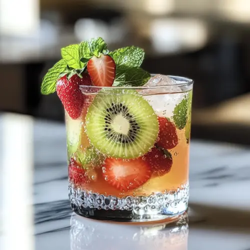 Kiwi & Strawberry Smash Mocktail