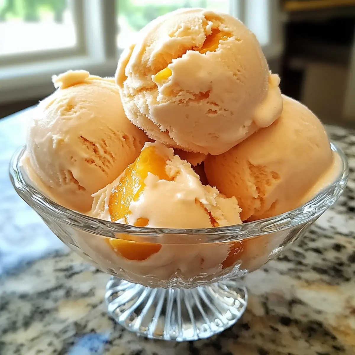 Creamy Peach Ice Cream