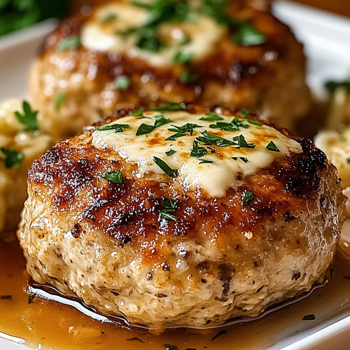 Garlic Parmesan Chicken Meatloaves