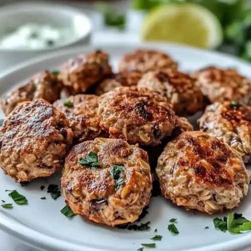 Greek Turkey Meatballs with Tzatziki