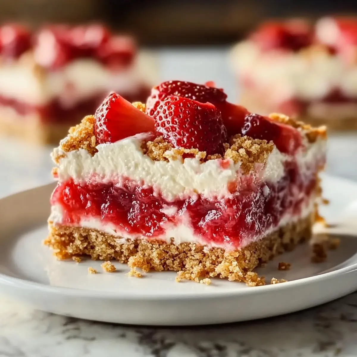 Strawberry Cheesecake Pretzel Crunch Bars