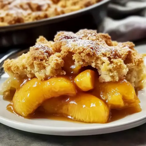 Ridiculously Easy Peach Cobbler