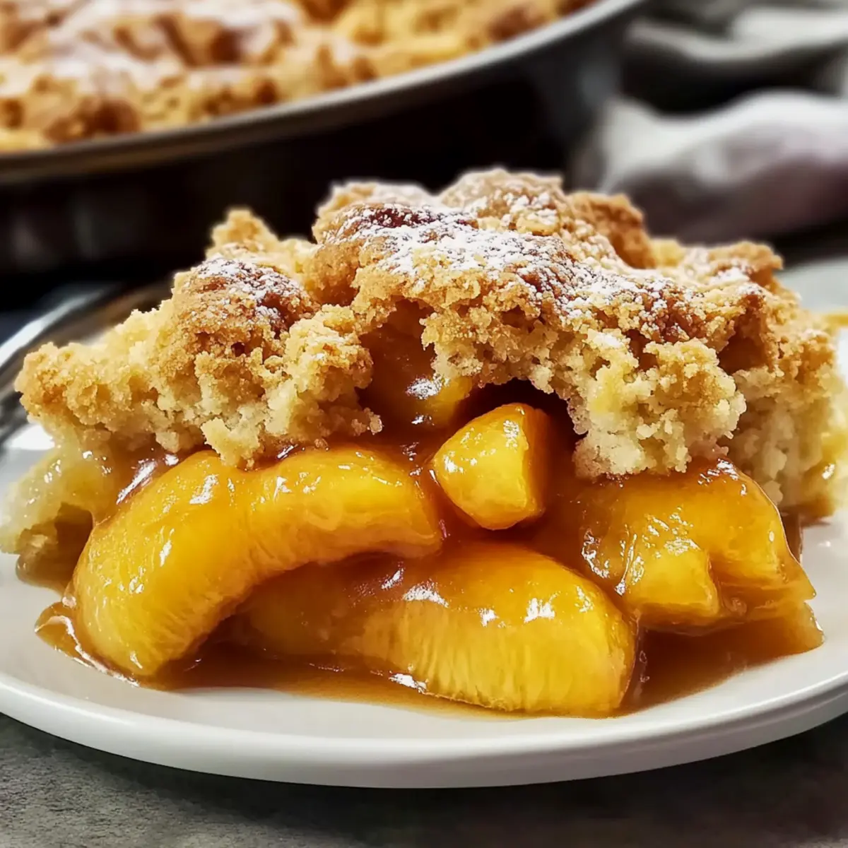 Ridiculously Easy Peach Cobbler