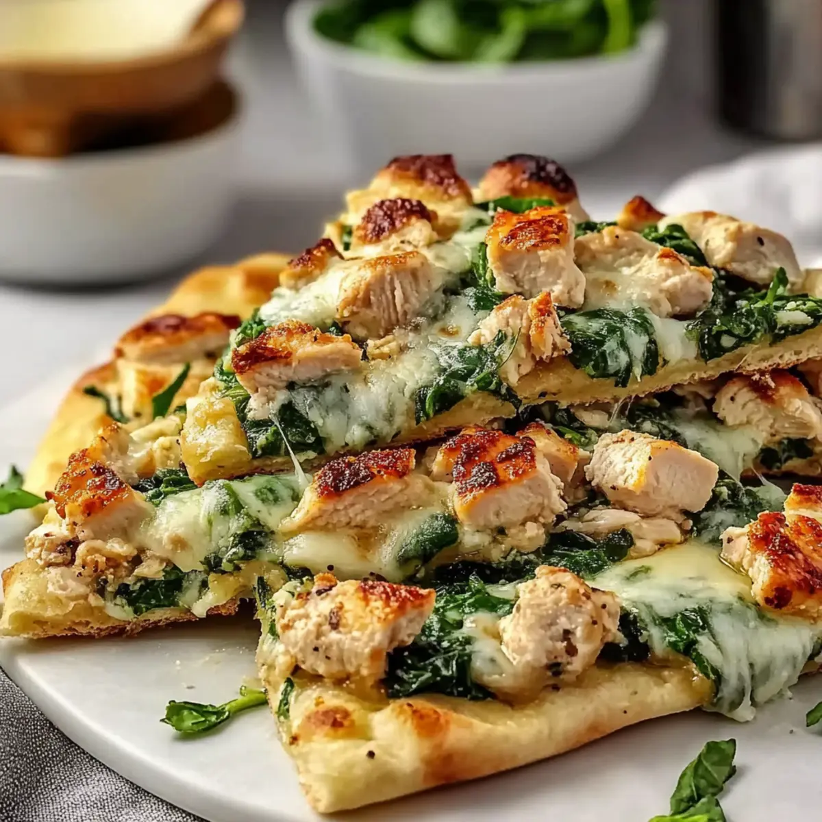 Chicken Spinach Flatbread
