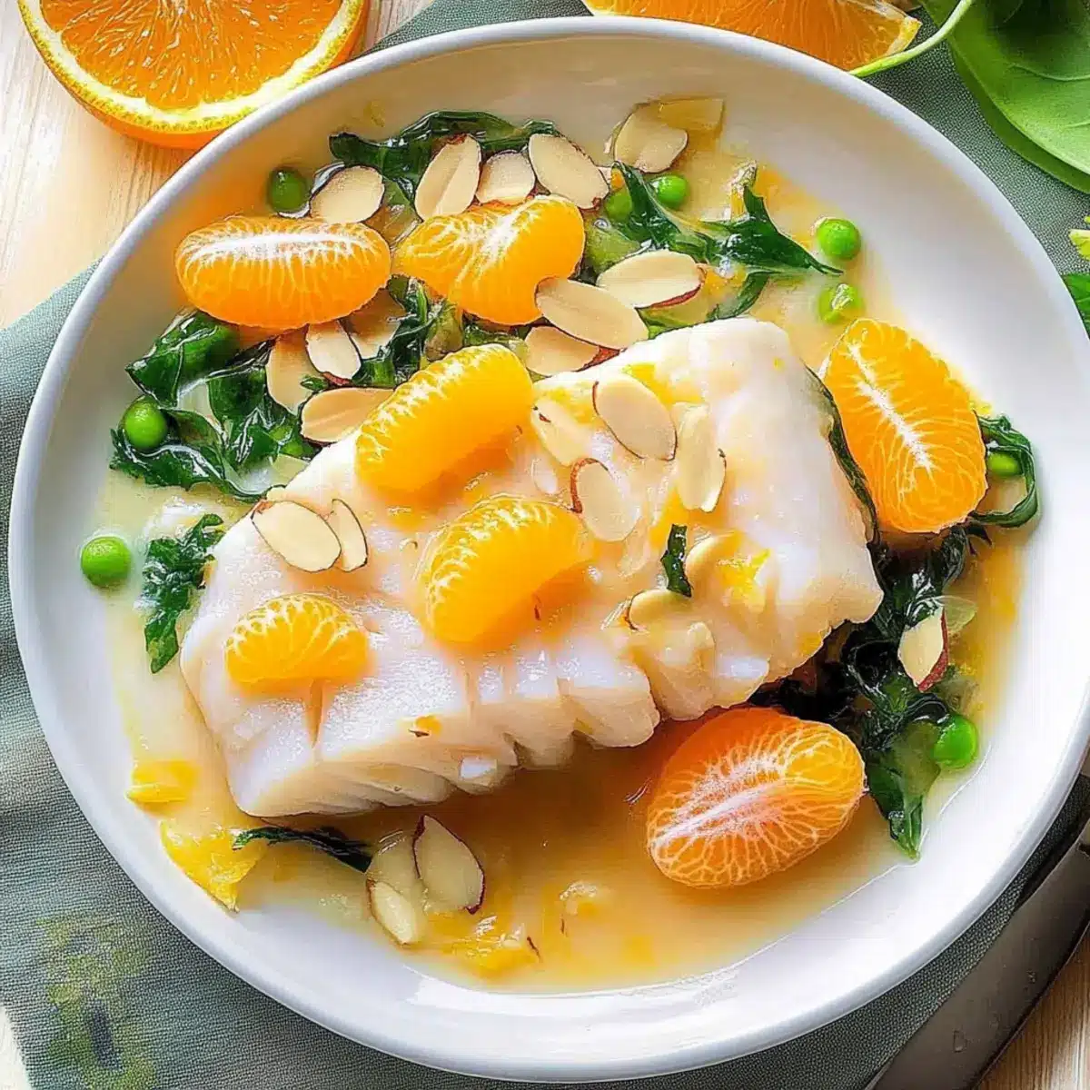Citrus Coconut Steamed Cod
