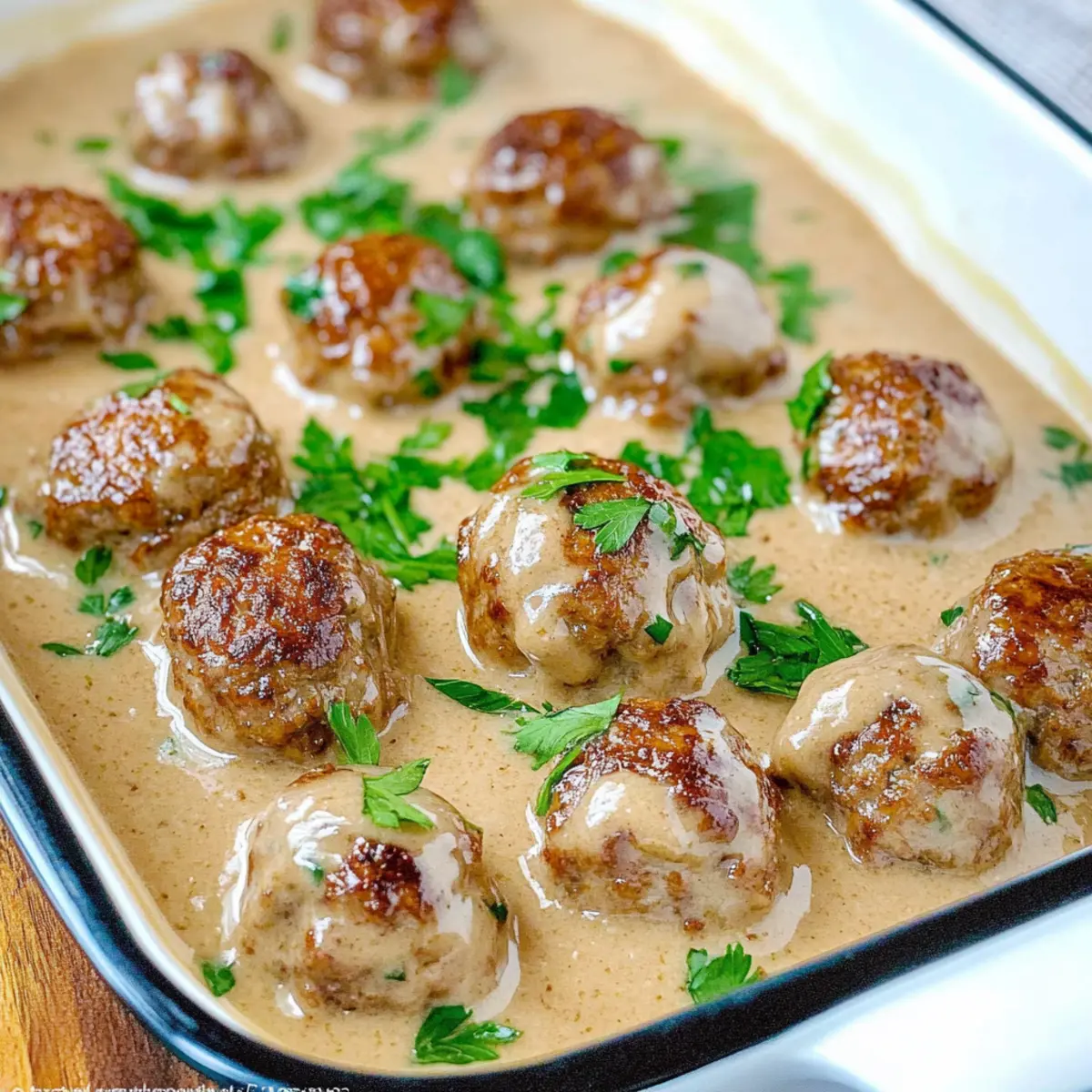 Gluten Free Swedish Meatballs (Dairy Free Cream Sauce)
