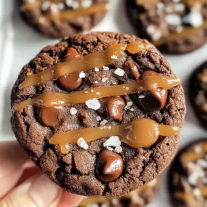 Double Chocolate Salted Caramel Cookies