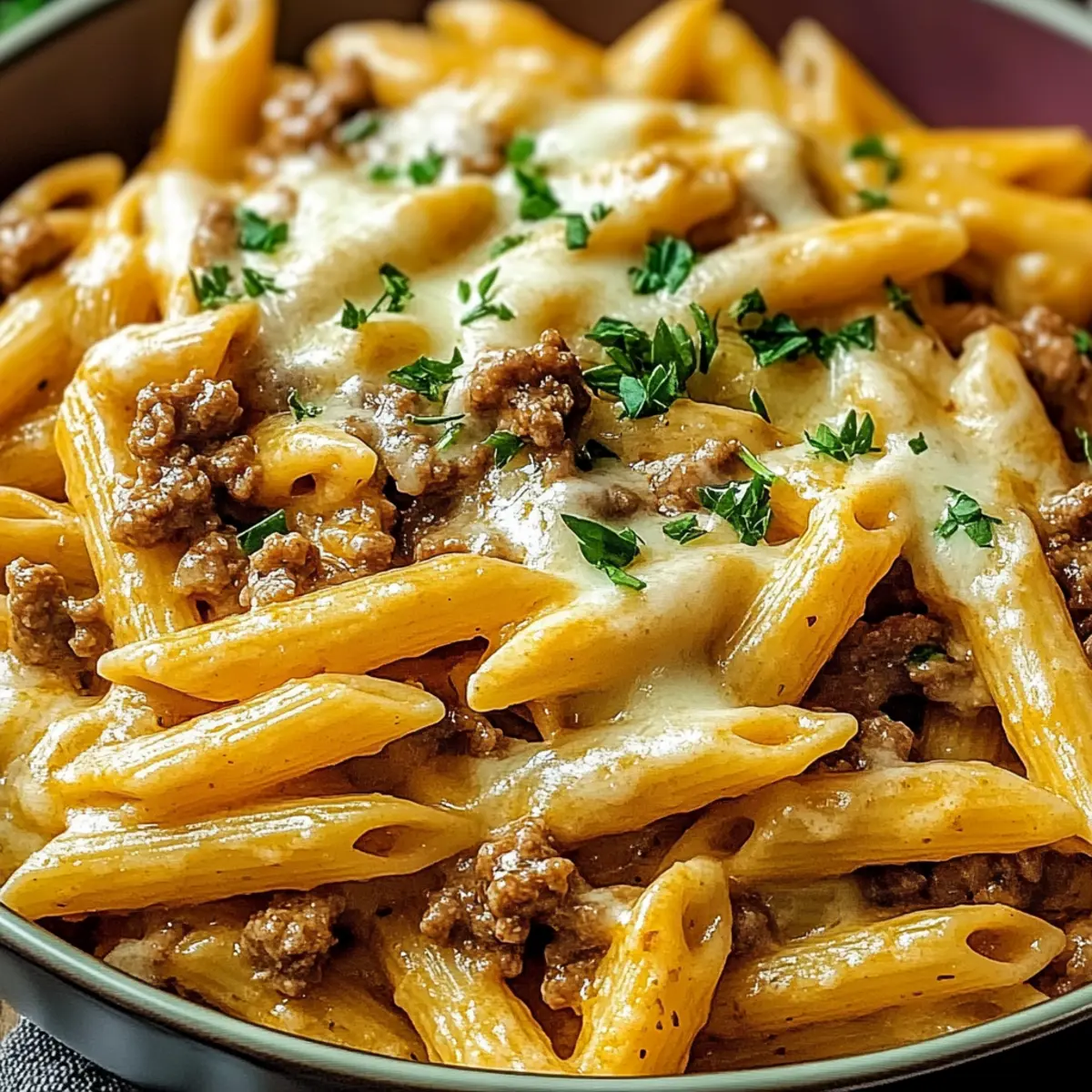 Easy Creamy High Protein Beef Pasta