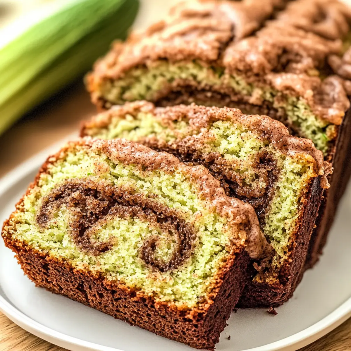Moist Cinnamon Swirl Zucchini Bread