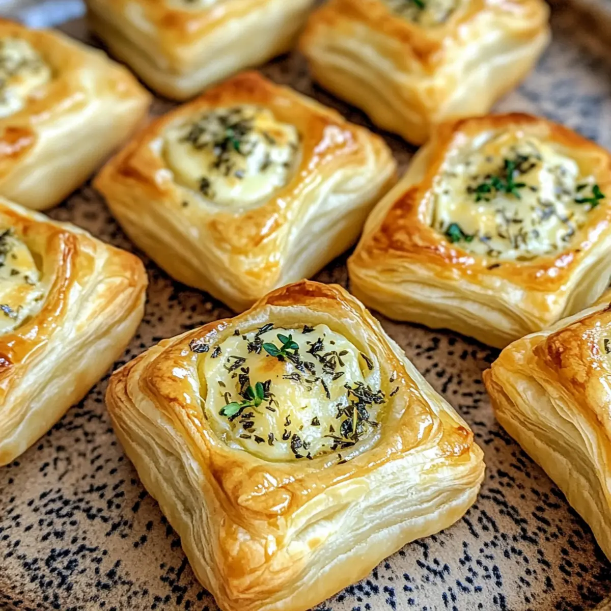 Herb and Cheese Stuffed Puff Pastry Bites