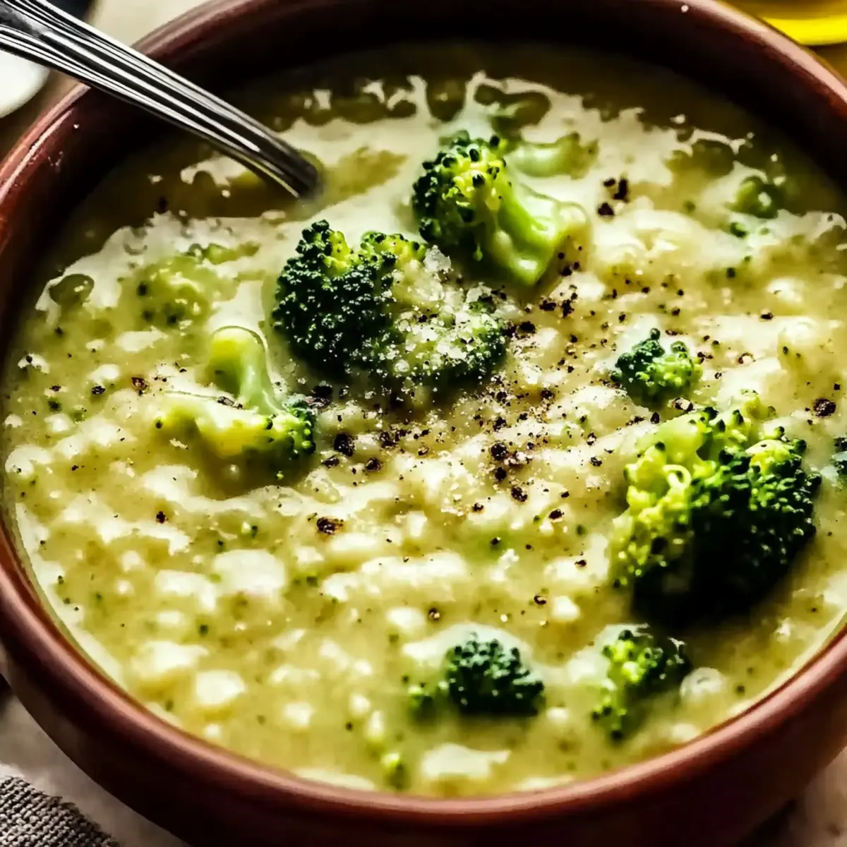Creamy Garlic Italian Broccoli Soup