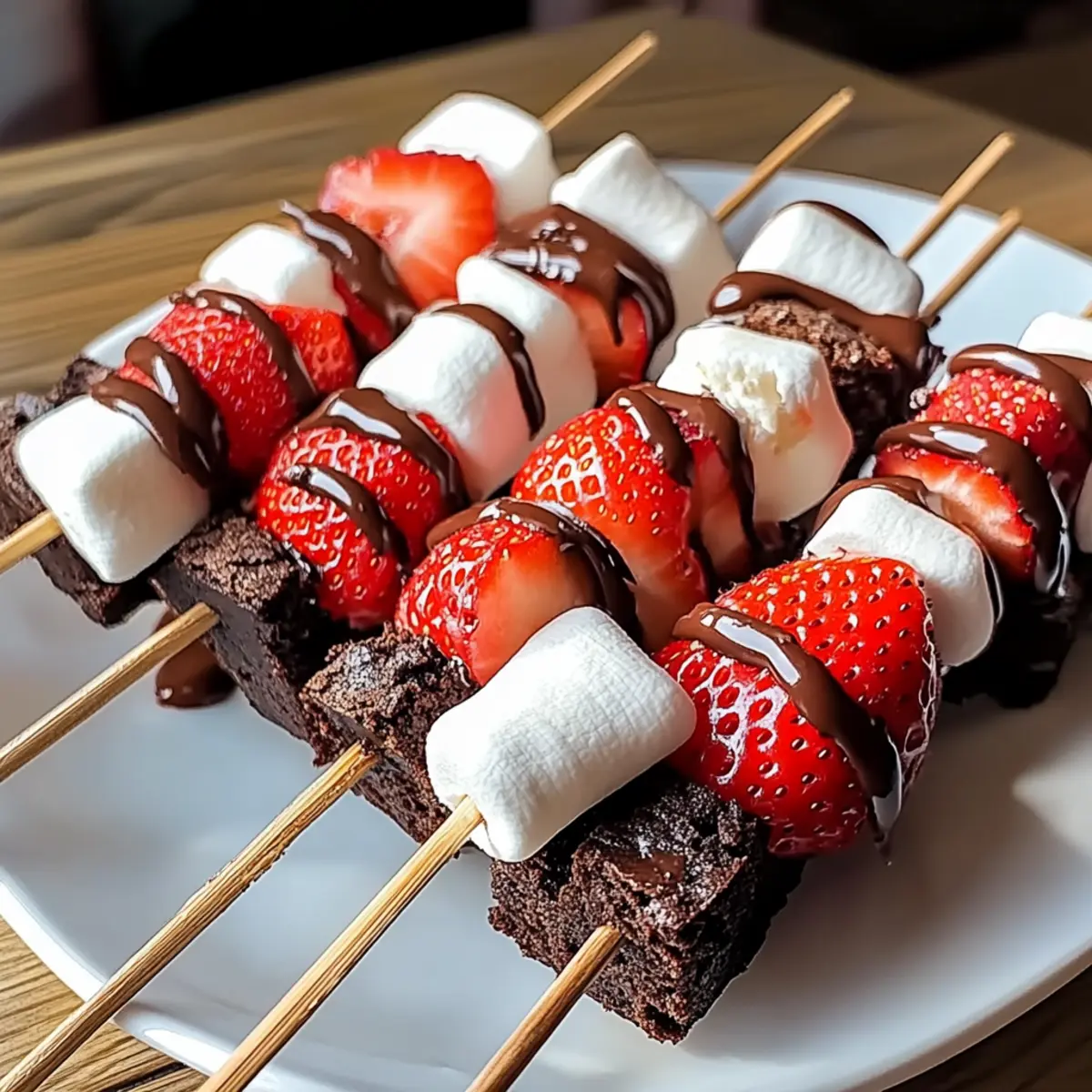Sweet Strawberry Brownie Kabobs