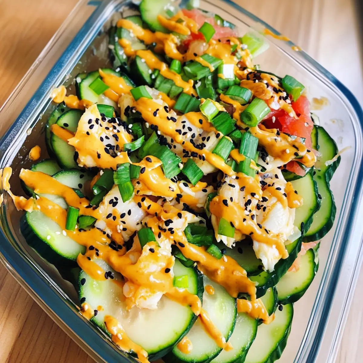 California Roll Cucumber Salad