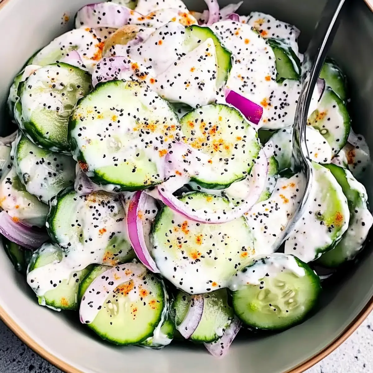 Cucumber Everything Bagel Salad