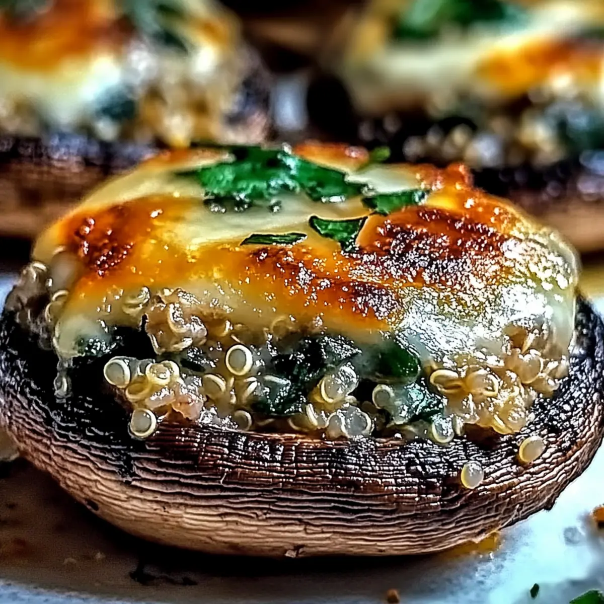 Cheesy Stuffed Portobello Mushrooms