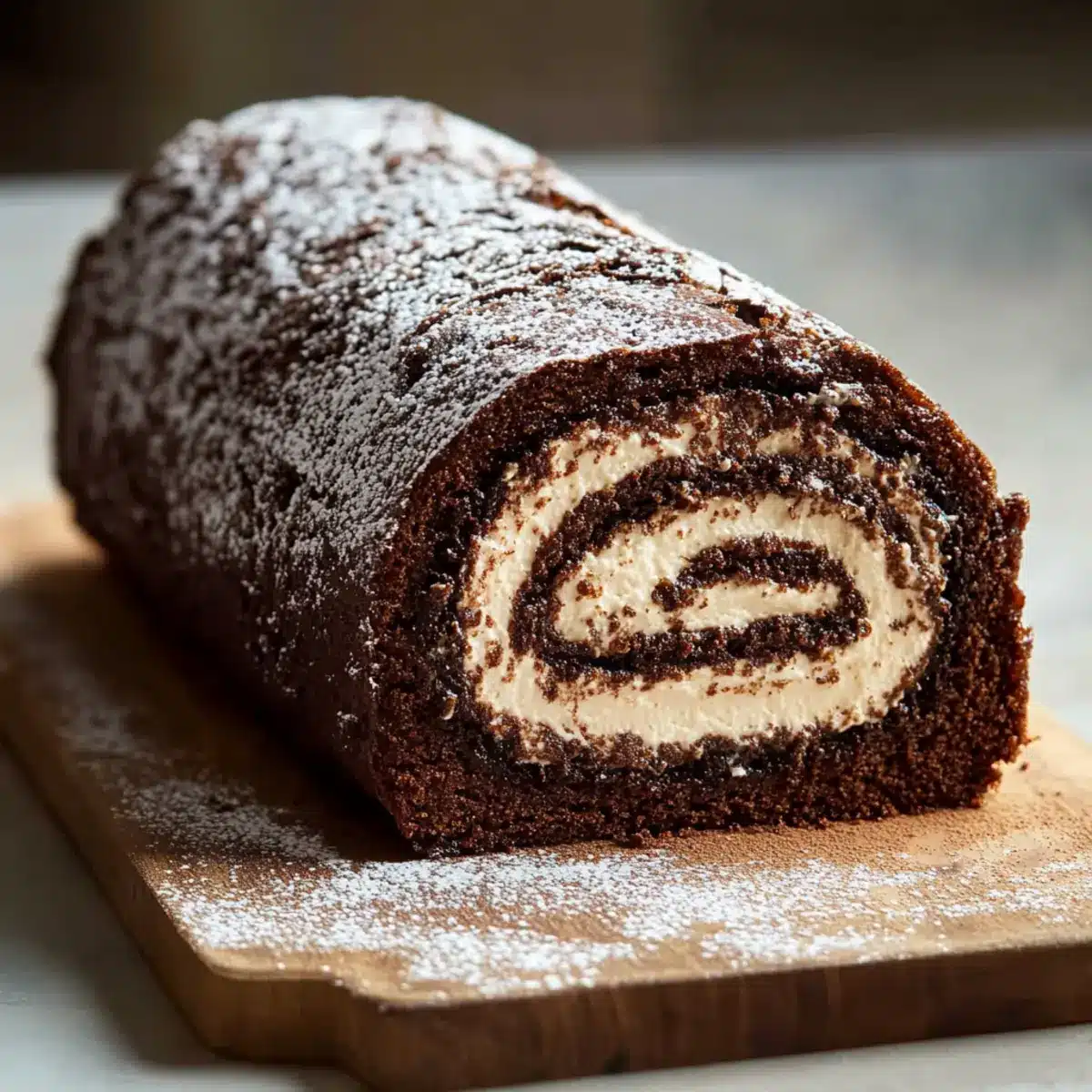 Chocolate Yule Log with Espresso Cream