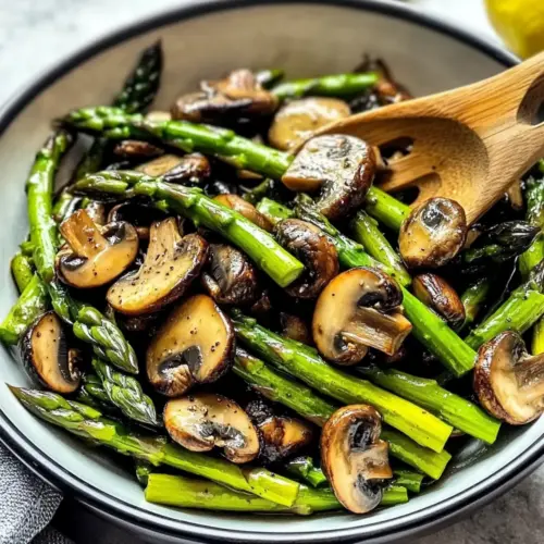 Sautéed Asparagus and Mushrooms
