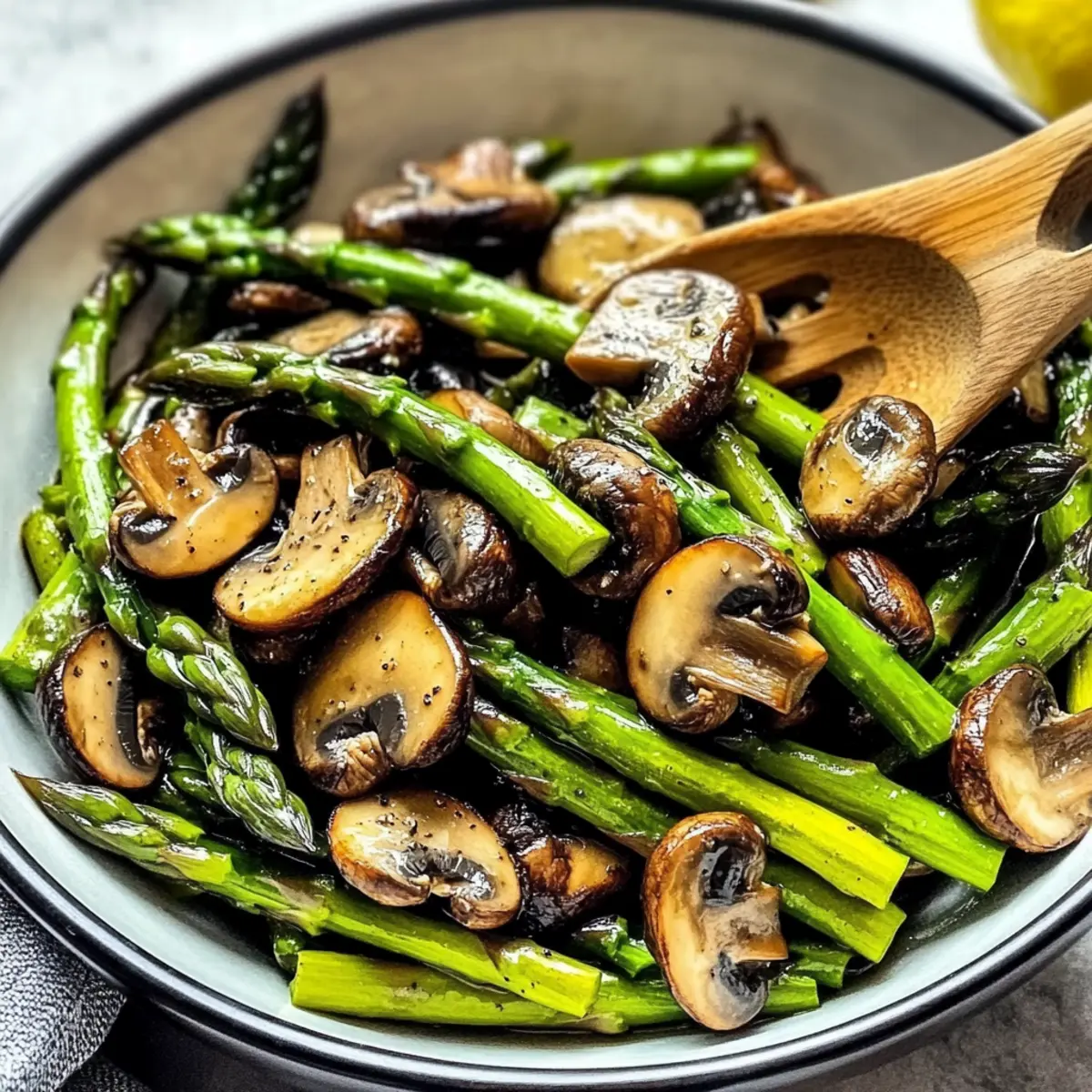 Sautéed Asparagus and Mushrooms