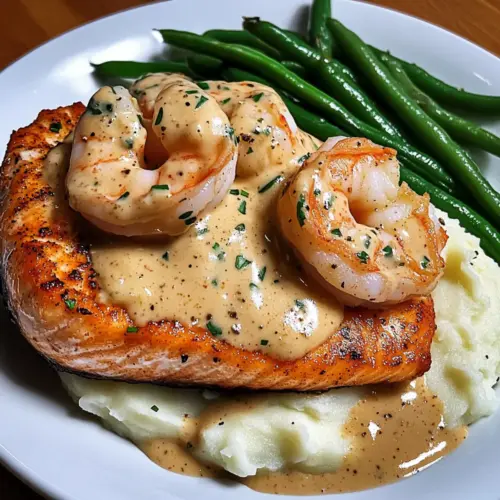 Cajun Shrimp and Salmon with Garlic Cream Sauce